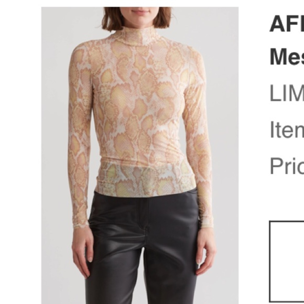 Zoe Mock Neck Mesh Top
AFRM LOS ANGELES - Picture 4 of 4
